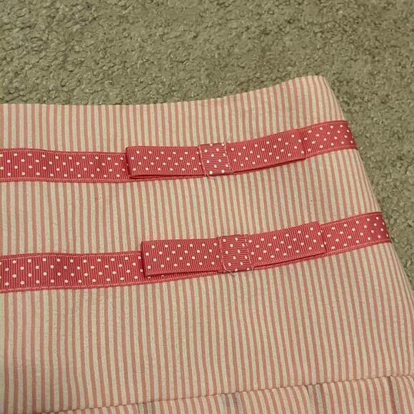 Striped pleated mini skirt with bows vintage Molly B - Picture 3 of 6